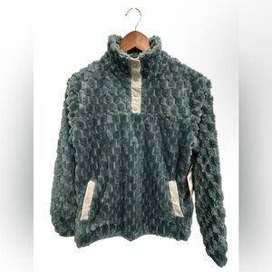 Stillwater Supply Co. Top Buttons Fluffy Fleece Jacket